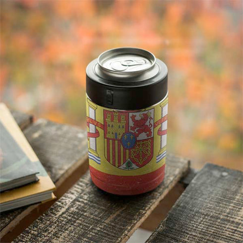 Spain Flag Distressed Yeti Colster Can Insulator Skin