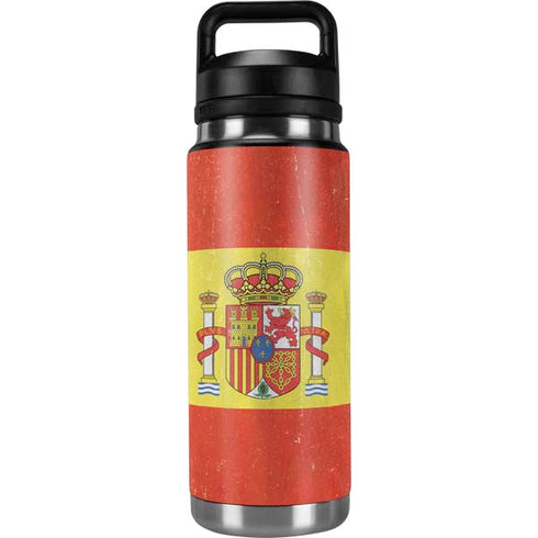 Spain Flag Distressed YETI Rambler 26oz Bottle Skin