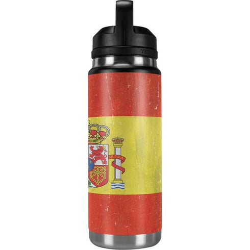 Spain Flag Distressed YETI Rambler 26oz Bottle Skin