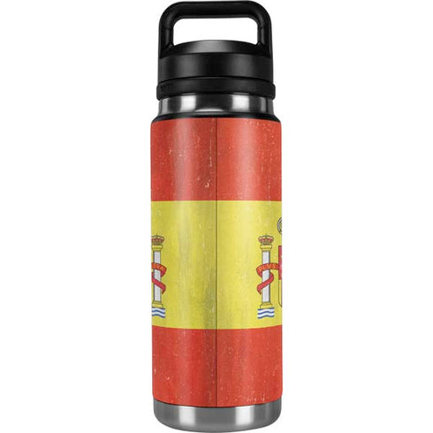 Spain Flag Distressed YETI Rambler 26oz Bottle Skin