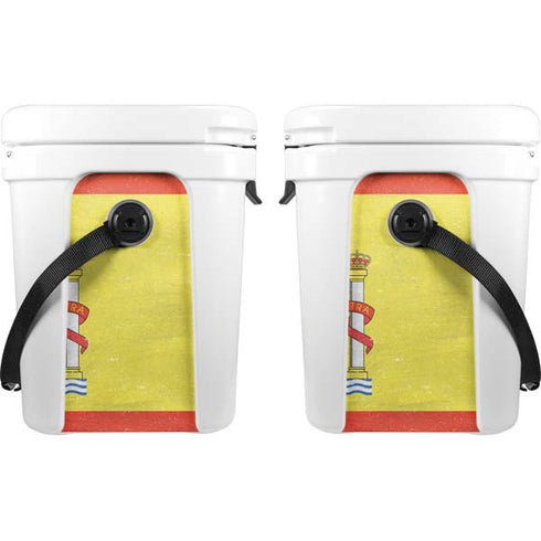 Spain Flag Distressed YETI Roadie 24 Hard Cooler Skin