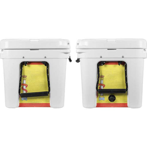 Spain Flag Distressed YETI Tundra 45 Hard Cooler Skin
