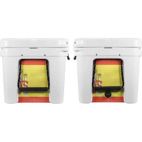 Spain Flag Distressed YETI Tundra 65 Hard Cooler Skin