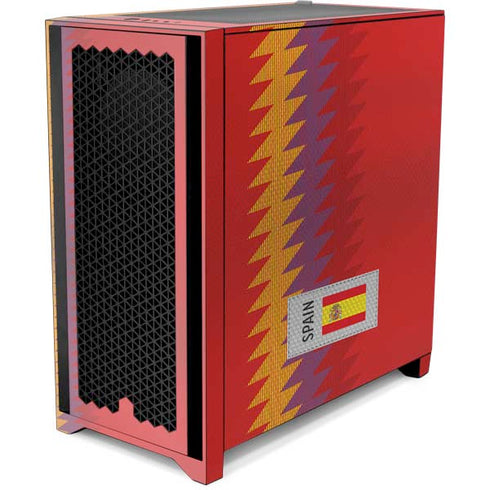 Spain Soccer Flag Corsair 4000D Tempered Glass Mid-Tower ATX Case Skin