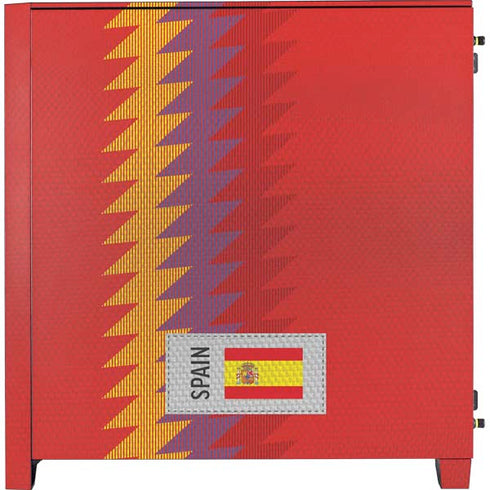 Spain Soccer Flag Corsair 4000D Tempered Glass Mid-Tower ATX Case Skin