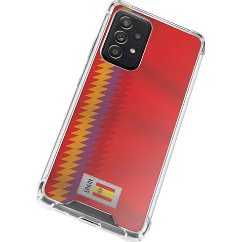 Spain Soccer Flag Galaxy A72 5G Clear Case