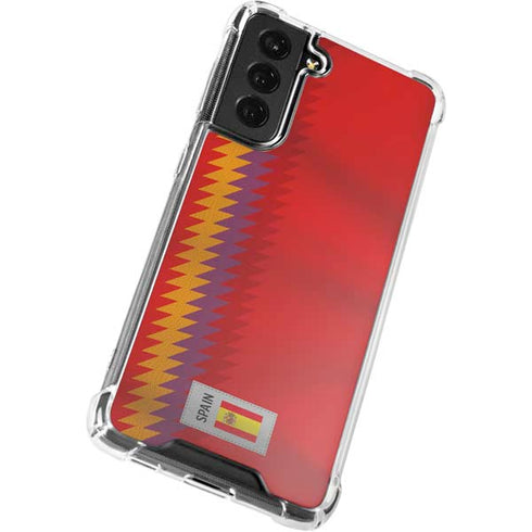 Spain Soccer Flag Galaxy S21 FE Clear Case