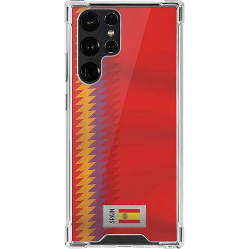 Spain Soccer Flag Galaxy S22 Ultra Clear Case