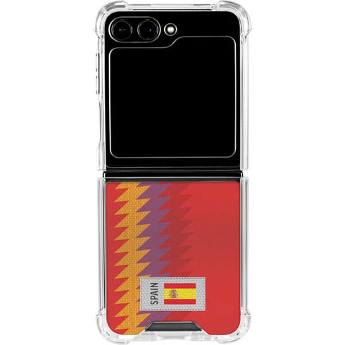 Spain Soccer Flag Galaxy Z Flip5 5G Clear Case