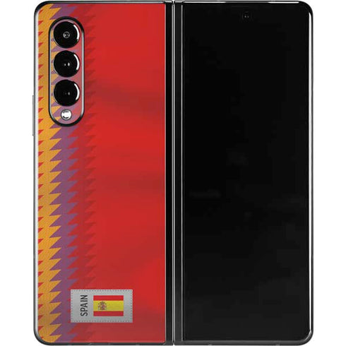Spain Soccer Flag Galaxy Z Fold3 5G Skin