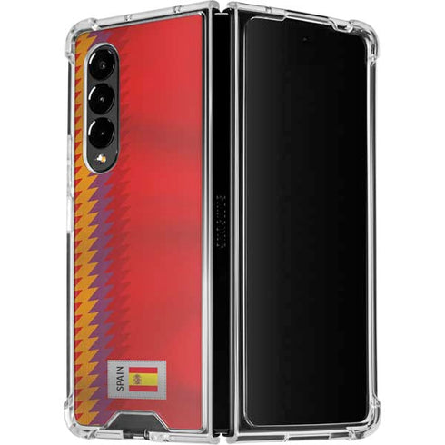 Spain Soccer Flag Galaxy Z Fold4 5G Clear Case