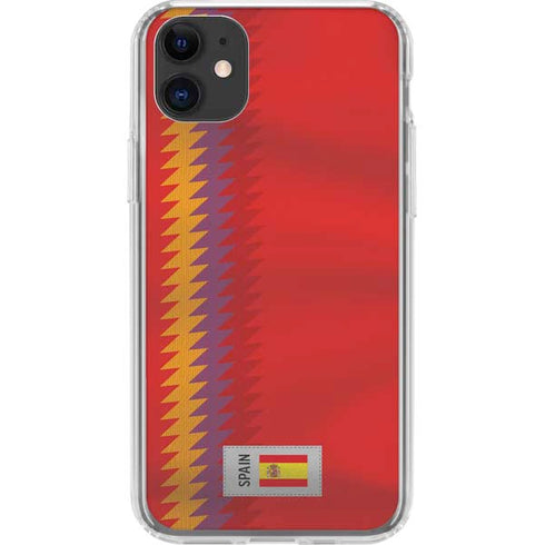 Spain Soccer Flag iPhone 11 Clear Case