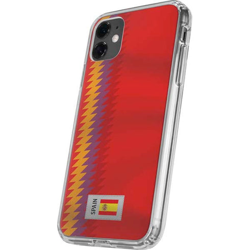 Spain Soccer Flag iPhone 11 Clear Case