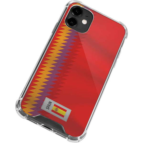 Spain Soccer Flag iPhone 12 Clear Case