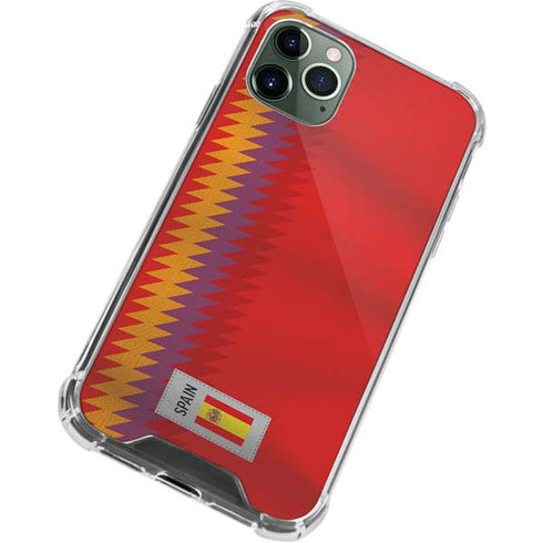 Spain Soccer Flag iPhone 12 Pro Clear Case