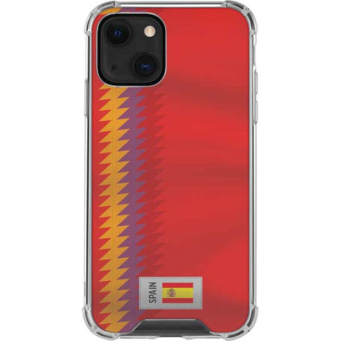 Spain Soccer Flag iPhone 14 Plus Clear Case
