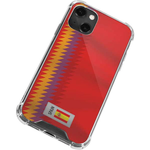 Spain Soccer Flag iPhone 15 Plus Clear Case