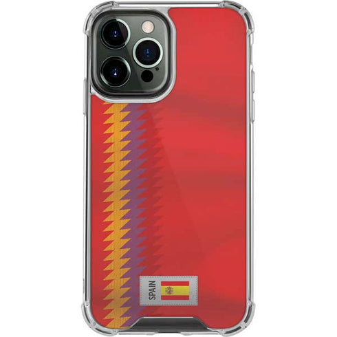 Spain Soccer Flag iPhone 14 Pro Max Clear Case