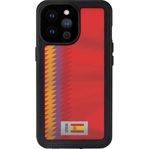 Spain Soccer Flag iPhone 14 Pro Max Waterproof Case
