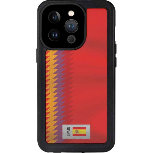 Spain Soccer Flag iPhone 14 Pro Waterproof Case