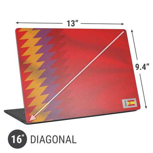 Spain Soccer Flag Universal Laptop 16in (13 x 9.4in) Skin