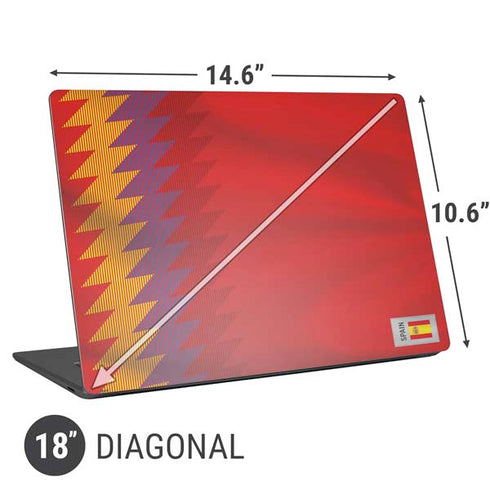 Spain Soccer Flag Universal Laptop 18in (14.6 x 10.6in) Skin