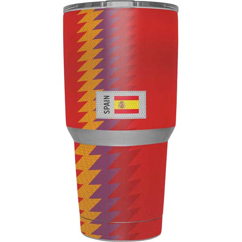 Spain Soccer Flag Yeti 30oz Rambler Tumbler Skin