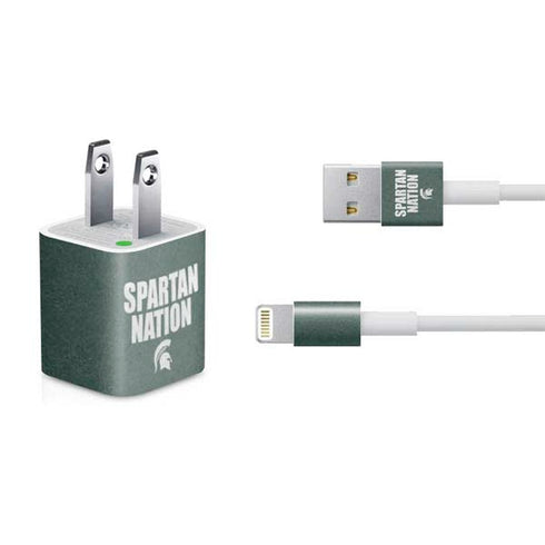 Michigan State University Spartans Nation iPhone Charger (5W USB) Skin
