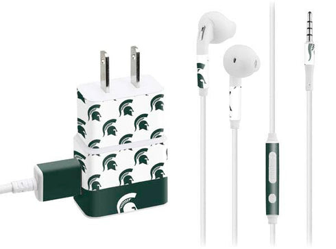 Michigan State University Spartans MSU Split Phone Charger Skin