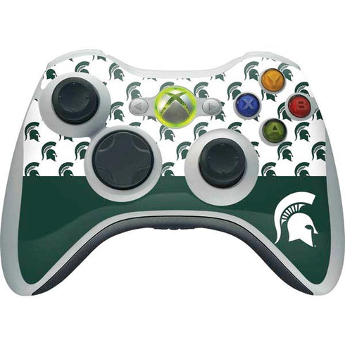 Michigan State University Spartans MSU Split Xbox 360 Wireless Controller Skin