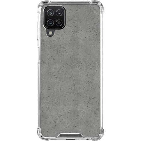 Speckle Grey Concrete Galaxy A12 Clear Case