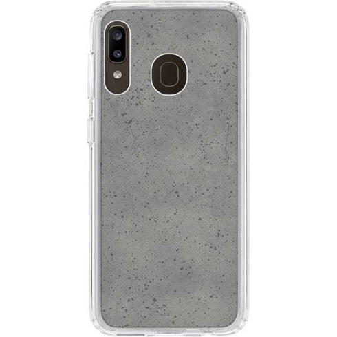 Speckle Grey Concrete Galaxy A20 Clear Case