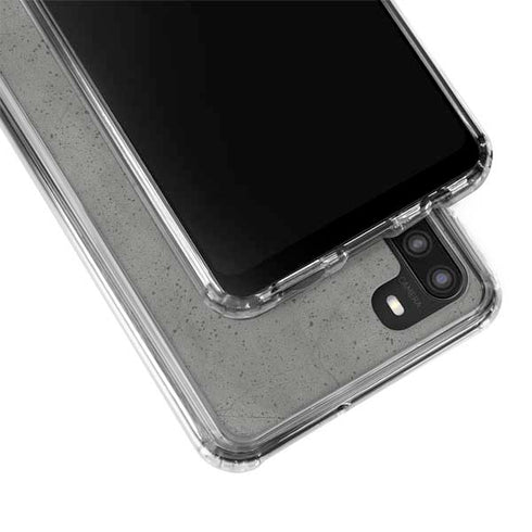 Speckle Grey Concrete Galaxy A21 Clear Case