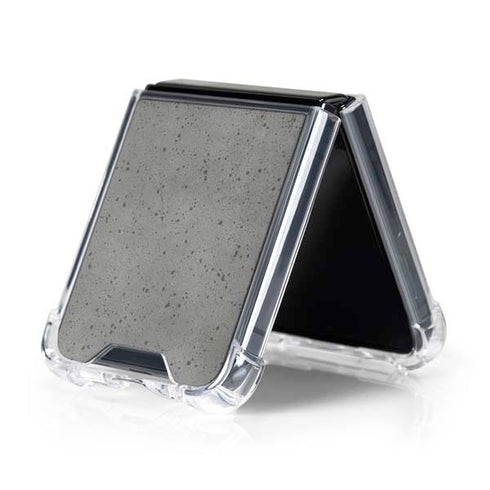 Speckle Grey Concrete Galaxy Z Flip5 5G Clear Case