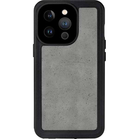 Speckle Grey Concrete iPhone 14 Pro Waterproof Case
