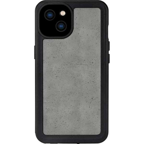 Speckle Grey Concrete iPhone 15 Plus Waterproof Case