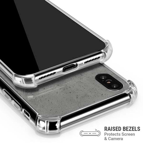Speckle Grey Concrete iPhone XS Max Clear Case