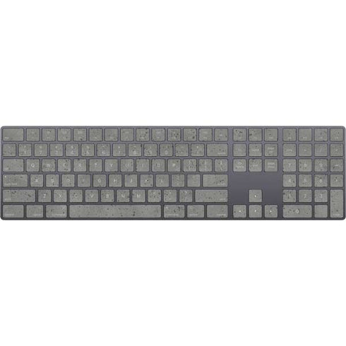 Speckle Grey Concrete Magic Keyboard with Numeric Keypad Skin
