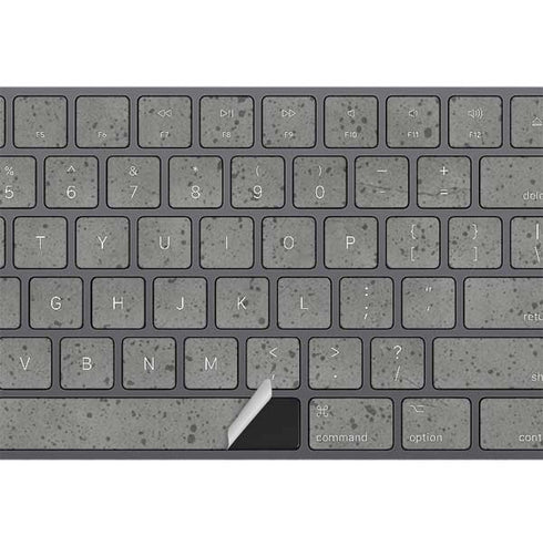 Speckle Grey Concrete Magic Keyboard with Numeric Keypad Skin