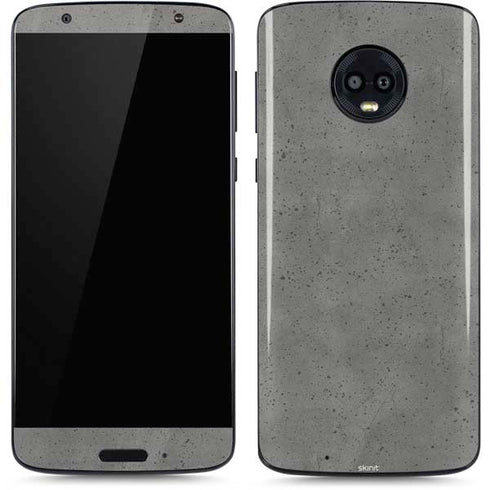 Speckle Grey Concrete Moto G6 Skin