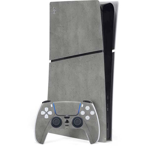 Speckle Grey Concrete PS5 Slim Digital Edition Console Skin