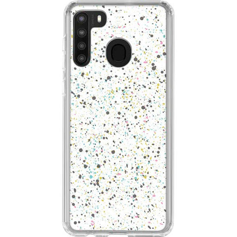 Speckled Funfetti Galaxy A21 Clear Case