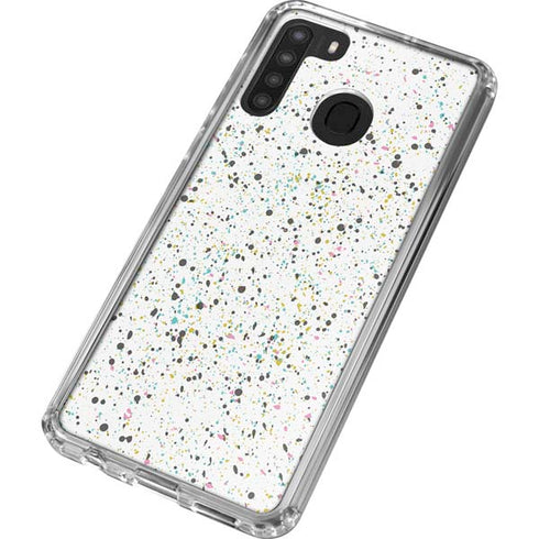 Speckled Funfetti Galaxy A21 Clear Case