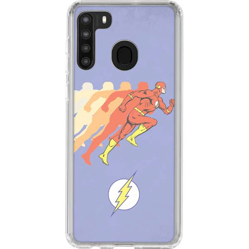 DC Comics The Flash Speed Mode Pose Galaxy A21 Clear Case