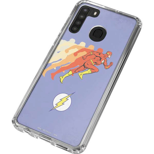 DC Comics The Flash Speed Mode Pose Galaxy A21 Clear Case