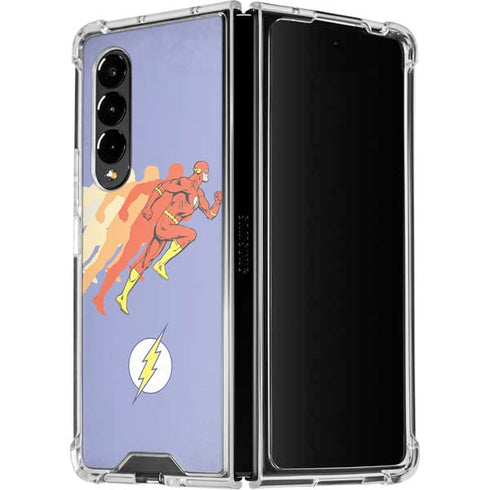 DC Comics The Flash Speed Mode Pose Galaxy Z Fold4 5G Clear Case