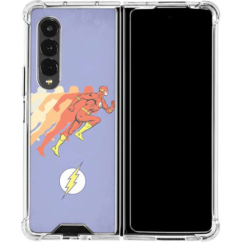 DC Comics The Flash Speed Mode Pose Galaxy Z Fold4 5G Clear Case