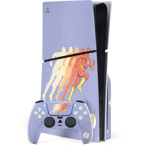 DC Comics The Flash Speed Mode Pose PS5 Slim Disk Bundle Skin