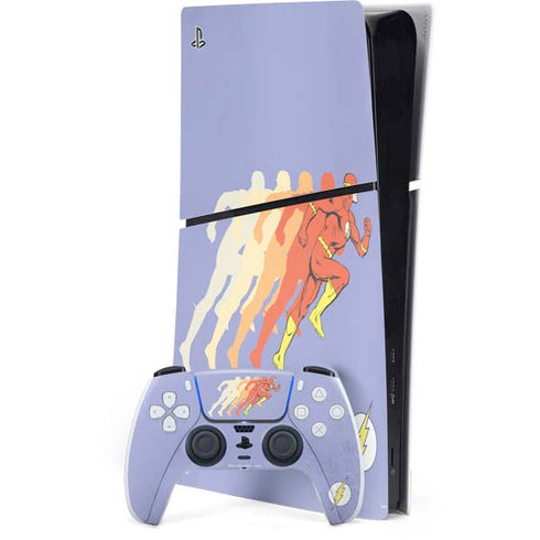 DC Comics The Flash Speed Mode Pose PS5 Slim Digital Edition Console Skin