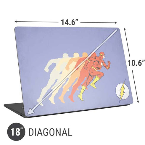 DC Comics The Flash Speed Mode Pose Universal Laptop 18in (14.6 x 10.6in) Skin